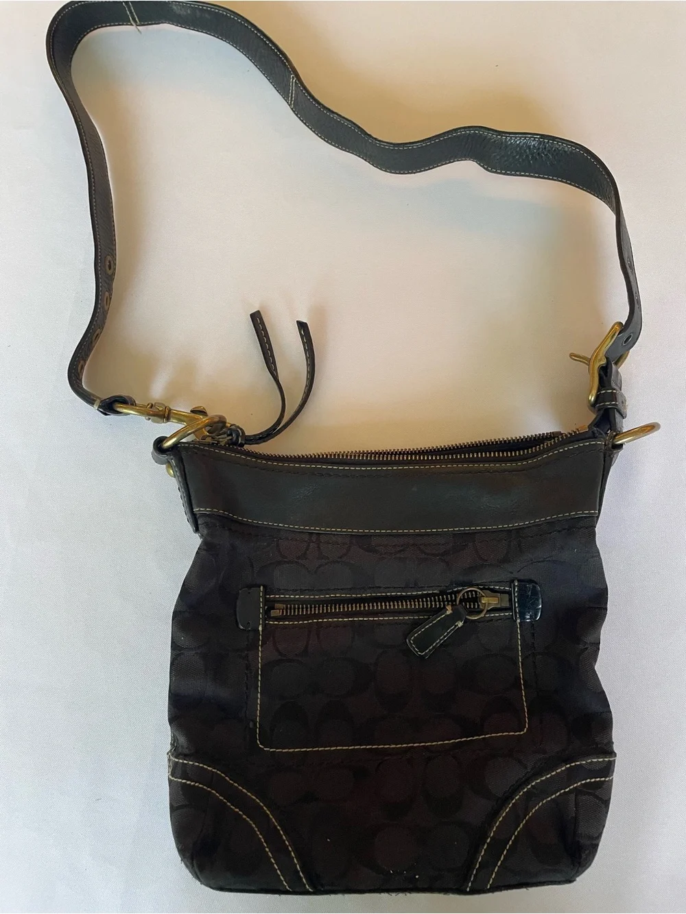 🔥 Coach Black Signature C Jacquard Crossbody Bag